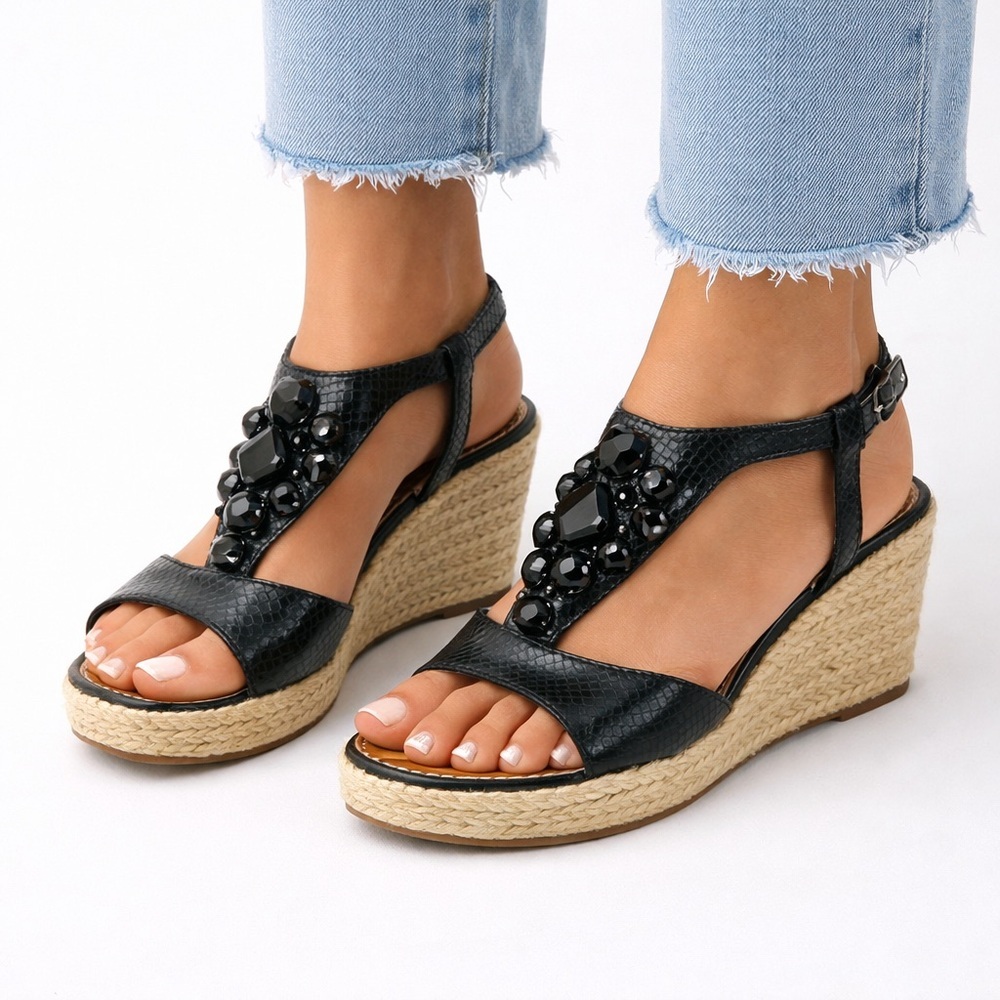 [libby edelman] Jewel Espadrille Wedges